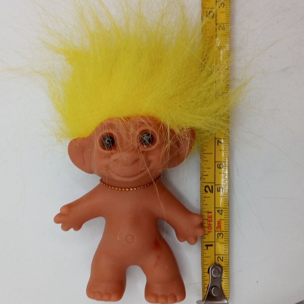 Vintage Troll Doll Uneeda Yellow Hair Collectible AS IS Toy Figurine Figure - Picture 14 of 15